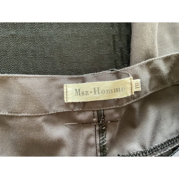 Msz Homme Pants Women's 2XL Gray Button Pocket Plaid Trim Casual Trousers XXL - Picture 4 of 11